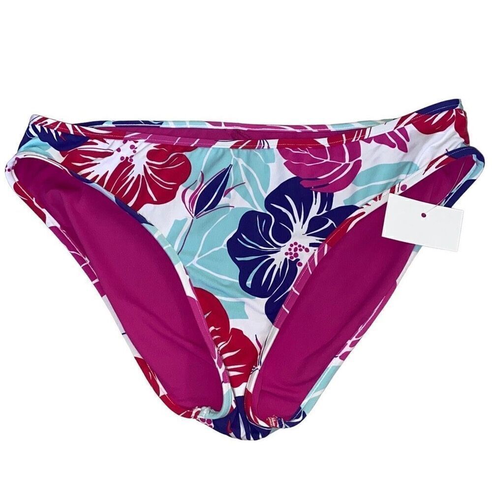 Carve Designs NWT Hawaiian Hibiscus Tropical Floral Print Bikini Bottom UPF 50